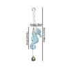 Rustic Style Seahorse Wind Chime Hand Carved Mediterranean Car Seahorse Hanger Marine Themed Handcrafted Wooden Door Chimes
