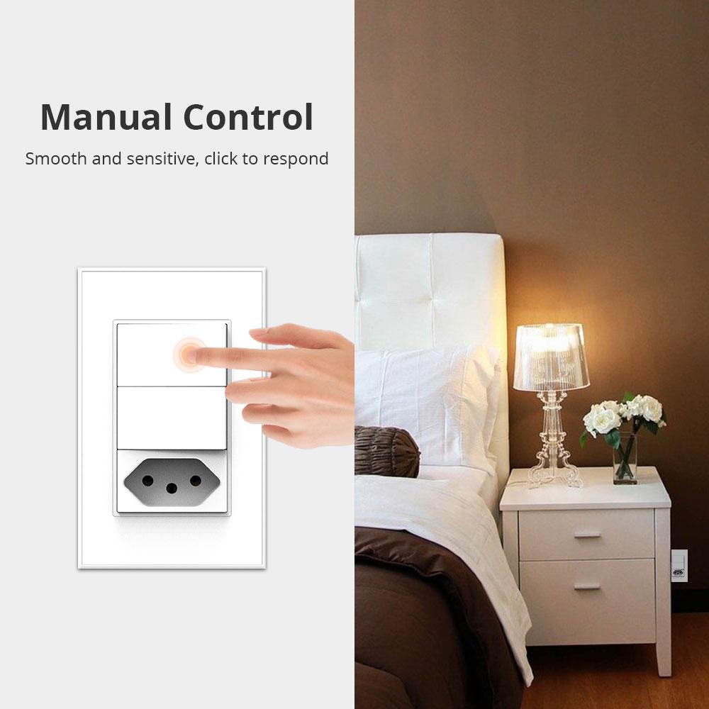 

Zemismart Tuya WiFi Brazil Socket 10A Умный настенный выключатель света Alexa Google Home Голосовое управление Бразильская Швейцария Стена