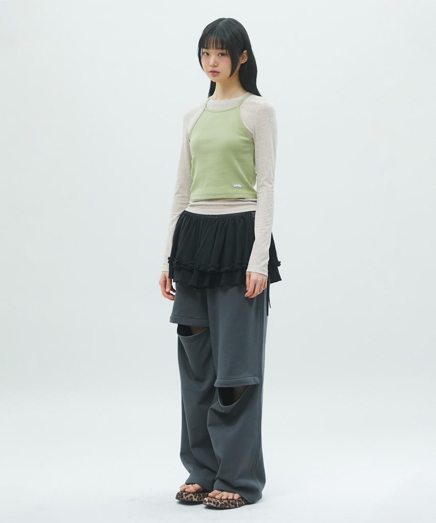 LALAFOX Double Layered T-Shirt Green Br2Cl003