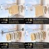 Modern Plastic Double Rod Wallmounted Clothes Drying Rack For Home Balcony Use