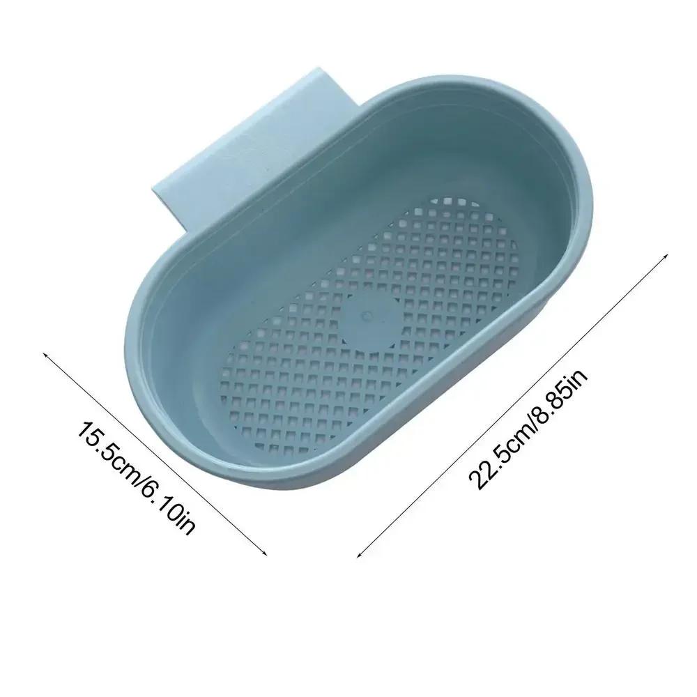 Home Plastic Storage Drain Basket Kitchen Sink Holder Adjustable Soap Sponge Hanging Food Garbage Can Kitchen Sink Drain Basket