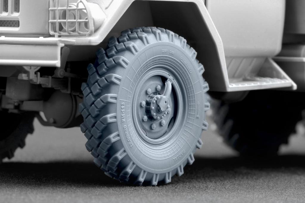 Truck Wheel Set Plastic Model Parts SCXWM35018 Scale-X 1/35 ZiL-131 (7 Pieces) (for Trumpeter) (Military Vehicle)
