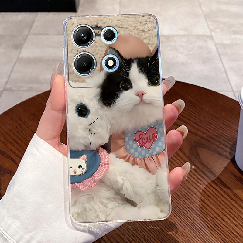 For Infinix Note 30 Case X6833B X6716B X6711 Note30 5G Lovely Cartoon Transparent Soft TPU Phone Case For Infinix Note 30 Cover