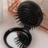 1pz Specchio da Viaggio Pieghevole Spazzola per Capelli Rotonda Pieghevole Tascabile Mini Pettine per Capelli Pettine Massaggianti per Capelli Compatto da Viaggio per Donne Ragazze