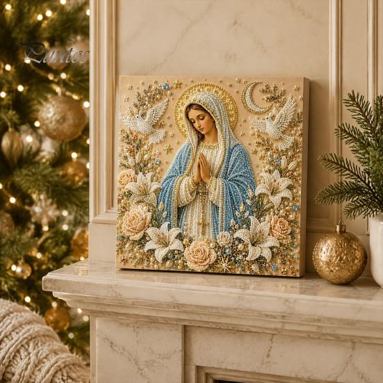 Materiali Artistici per Hobbisti Fai da Te Kit Perle di Gesù, Pittura Diamante per Adulti, Mosaico Cristiano Accessori Creativi per Camera da Letto Artigianato Gemme di Cristo Artigianato,