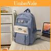Style Student Backpack For Girls And Boys With Color Blocking Design And Letter Decor For Daily Use