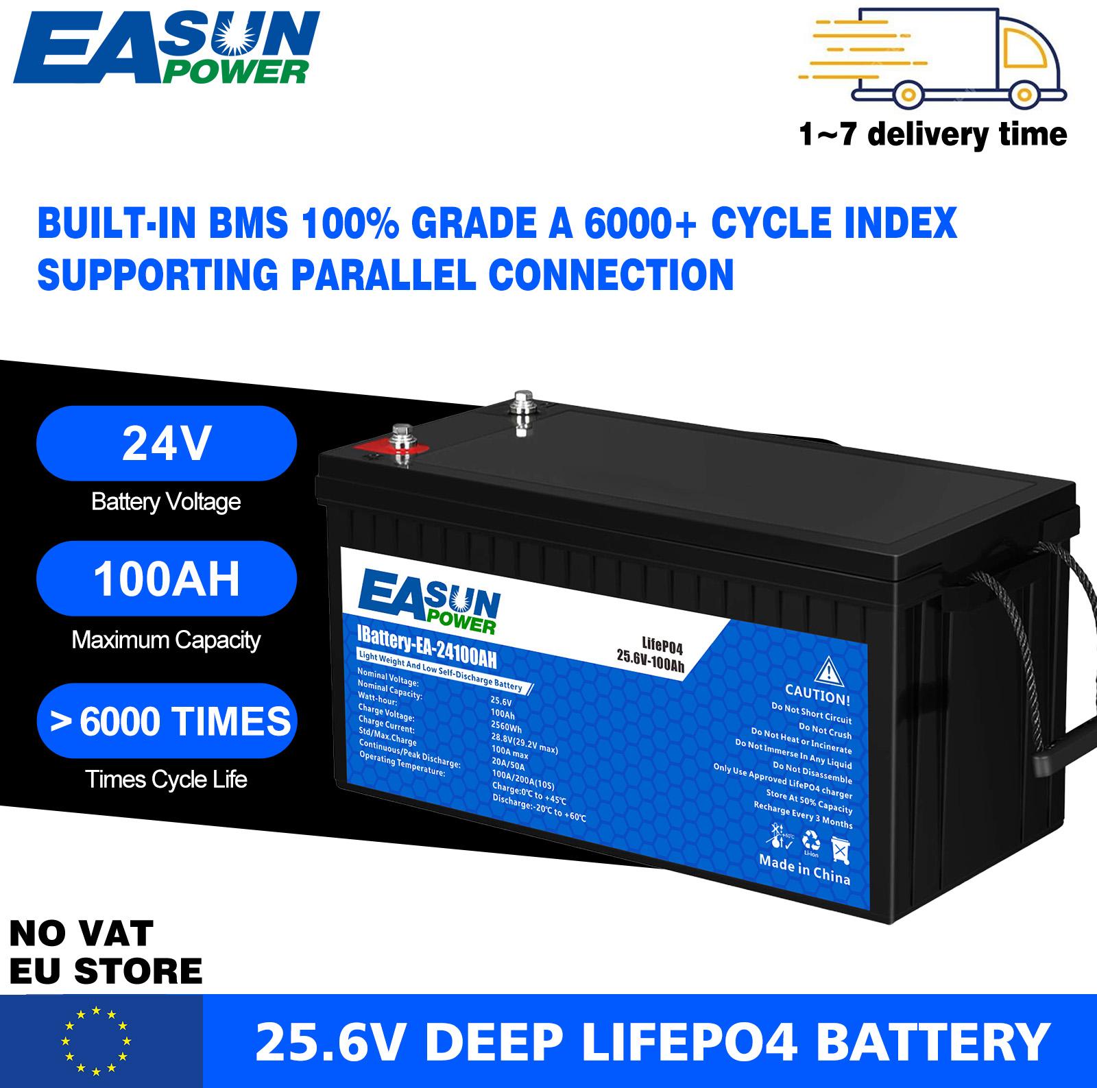 Easun Power Lifepo4 Battery 300Ah 100A