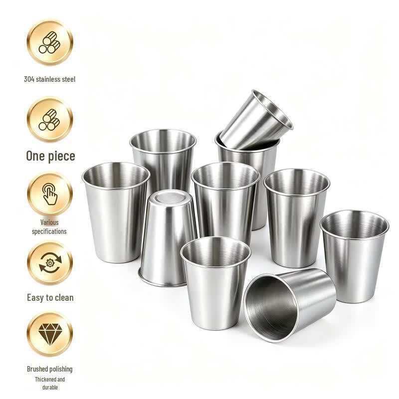 Chuzhou 304 Stainless Steel 200ml Single-Layer Cold Drink Cup