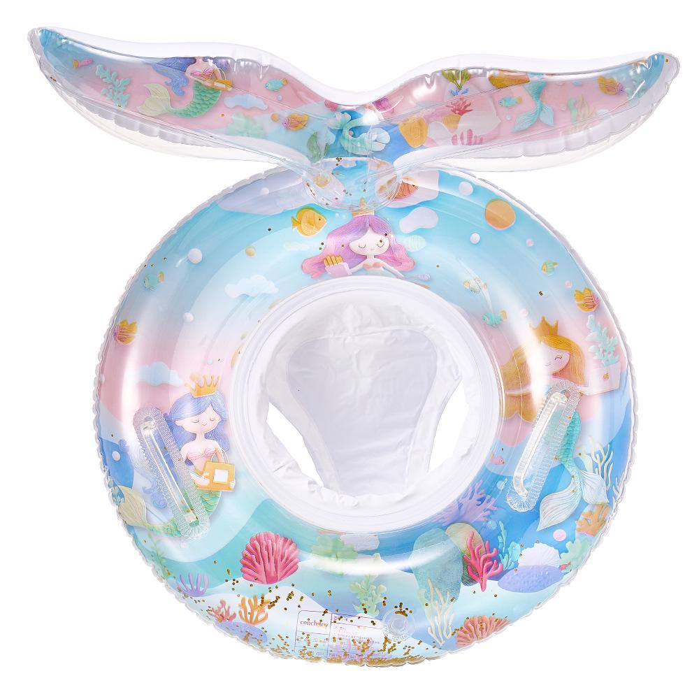 Xiaolü Thickened Sequin Mermaid Tail Swim Ring for Kids