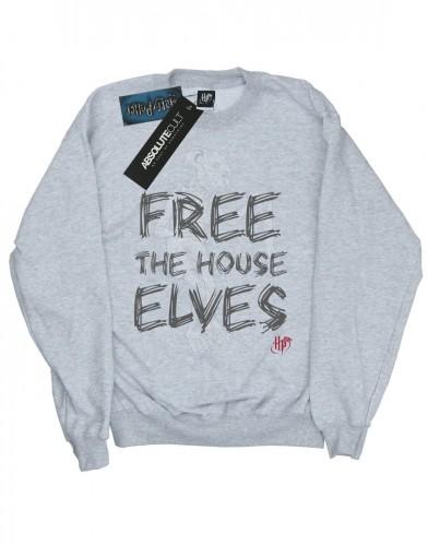 Harry Potter Men's Black/Grey Dobby Free The House Elves Cotton Sweatshirt