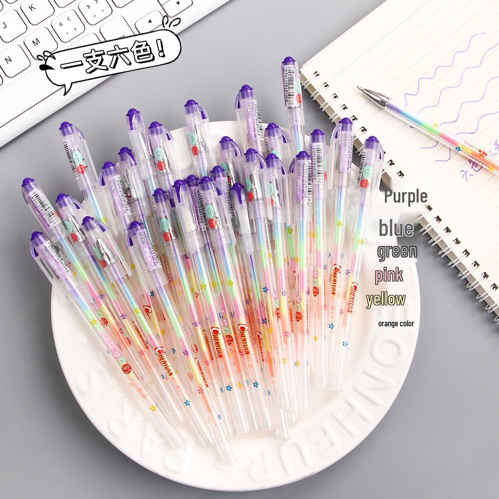 

Korean Style 6-Color Watercolor Gouache Pen for DIY Photo Albums & Doodles