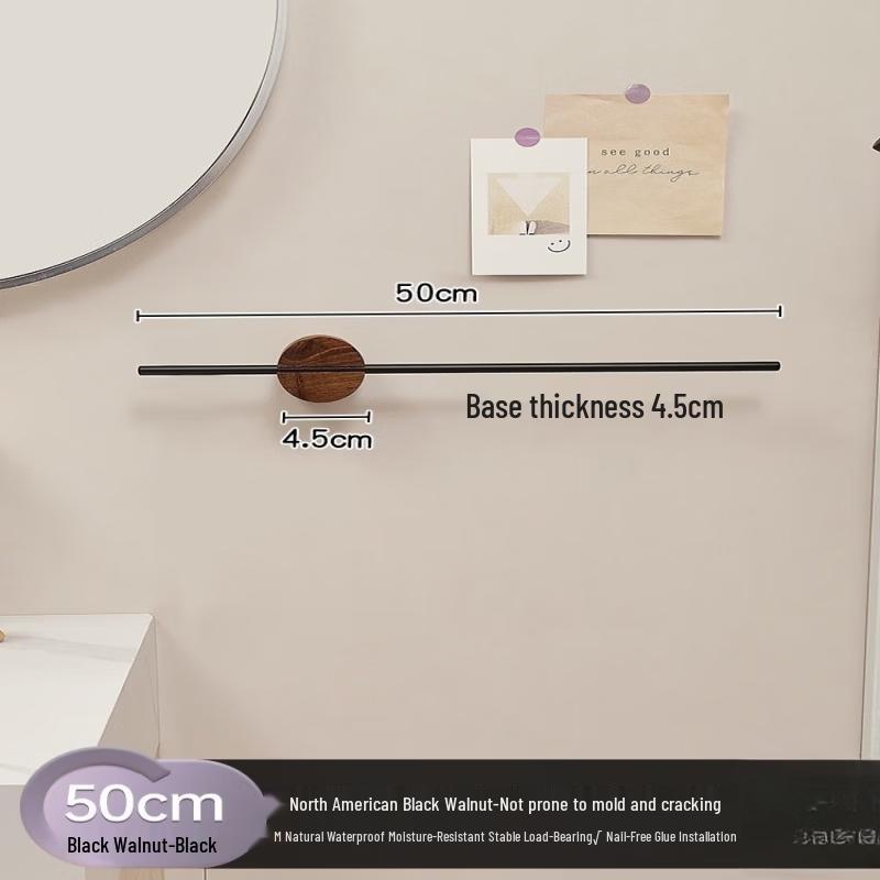 

Henton Minimalist Black Walnut Towel Bar