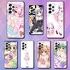 Cartoon Girl Luxury Black Phone Case For Samsung Galaxy S23 S24 S25 Ultra S22 Plus S21
