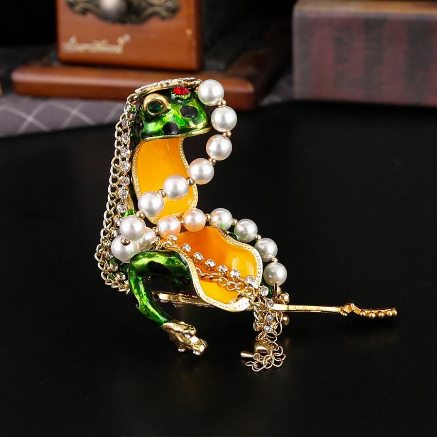 Enamel Frog Prince Playing Piano Jewelry Box Trinket Storage Box Flip Dust-proof Creative Home Ornament Gift