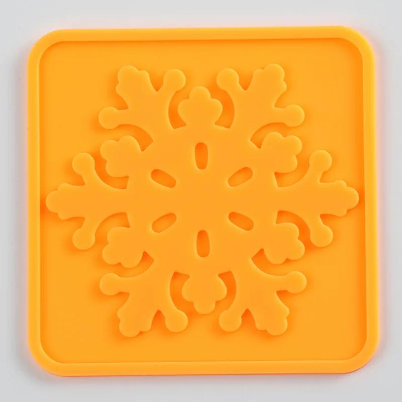 Square Silicone Coasters Non-slip High Temperature Resistant Waterproof Coaster Placemats Home and Decoration Kitchen Utensils