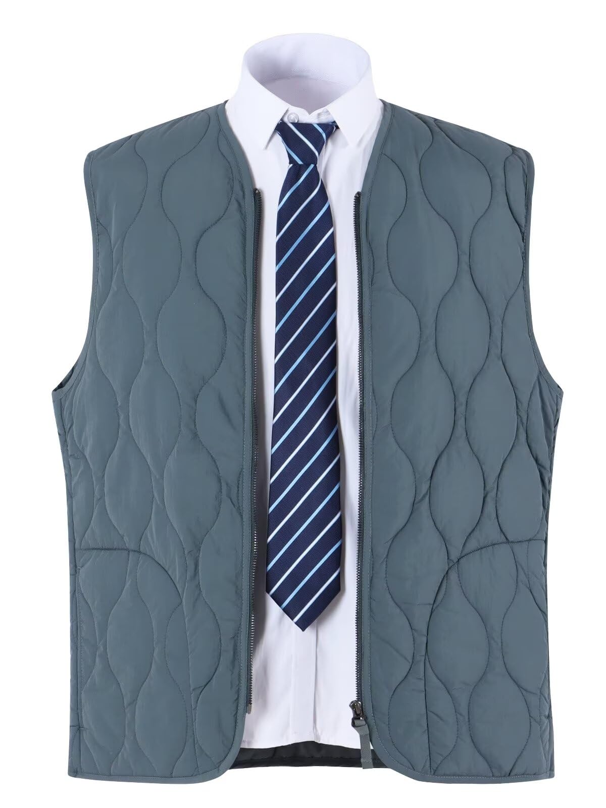 

Kayiyasu Легкий пуховый жилет для размеров Мужской жилет с V-образным вырезом, Домашняя одежда, Верхняя одежда, Тепло, Унисекс, Осень/Зима, M-2XL (XL, Синий) синий