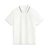 Li Ning Sports Trend Series Color Block Soft Comfortable Breathable Versatile Casual Short Sleeve Polo Shirt Men Polo Shirts Off-White APLV307-1