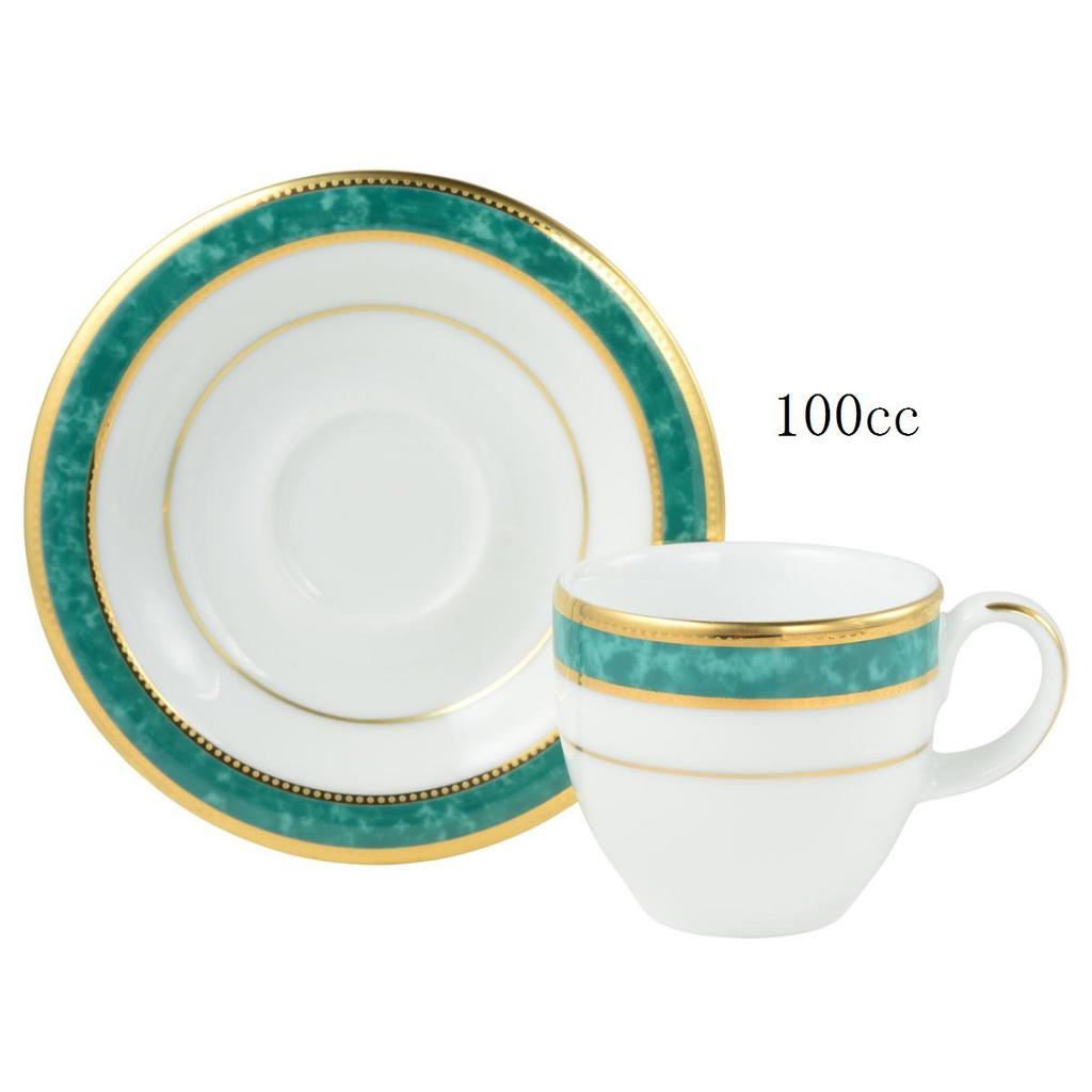 CANION WITS Vesuvio Espresso Demitasse Cup & Saucer, Western Design Tableware (Gift, Home, Cafe, Restaurant, etc.) [Canyon Wits]