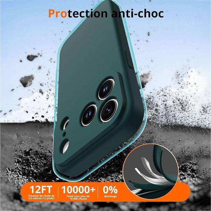 Hülle für iPhone 18 Pro, Weicher Silikonschutz, Leicht, Kratzfest, Stoßfest, Matt, Nachtgrün
