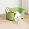 Semi-Enclosed Large Detachable Plastic Cat Litter Box