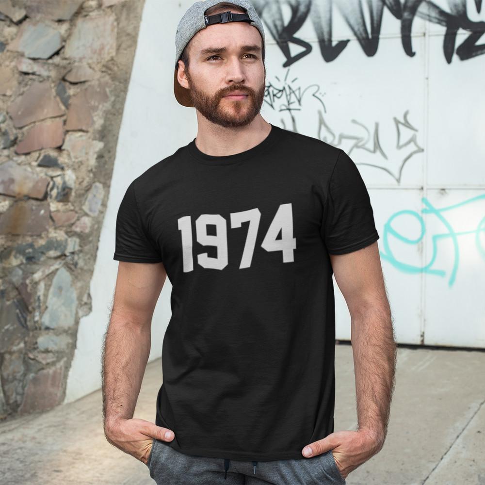 1974 T-SHIRT - vintage retro cool year birth 70s gift hipster funky summer mens Unisex T-Shirt S