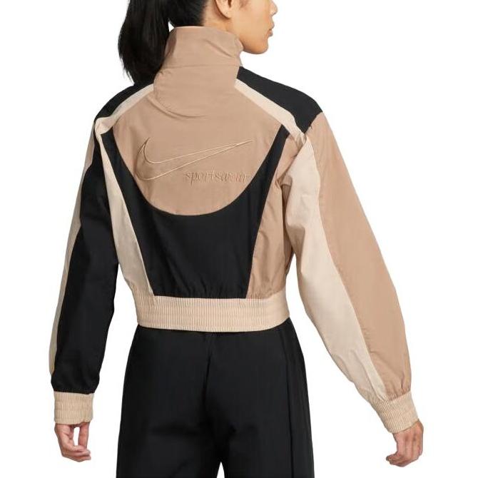 (WMNS) Nike Sportswear Collection Woven Jacket 'Beige Black' Women's DV8308-200