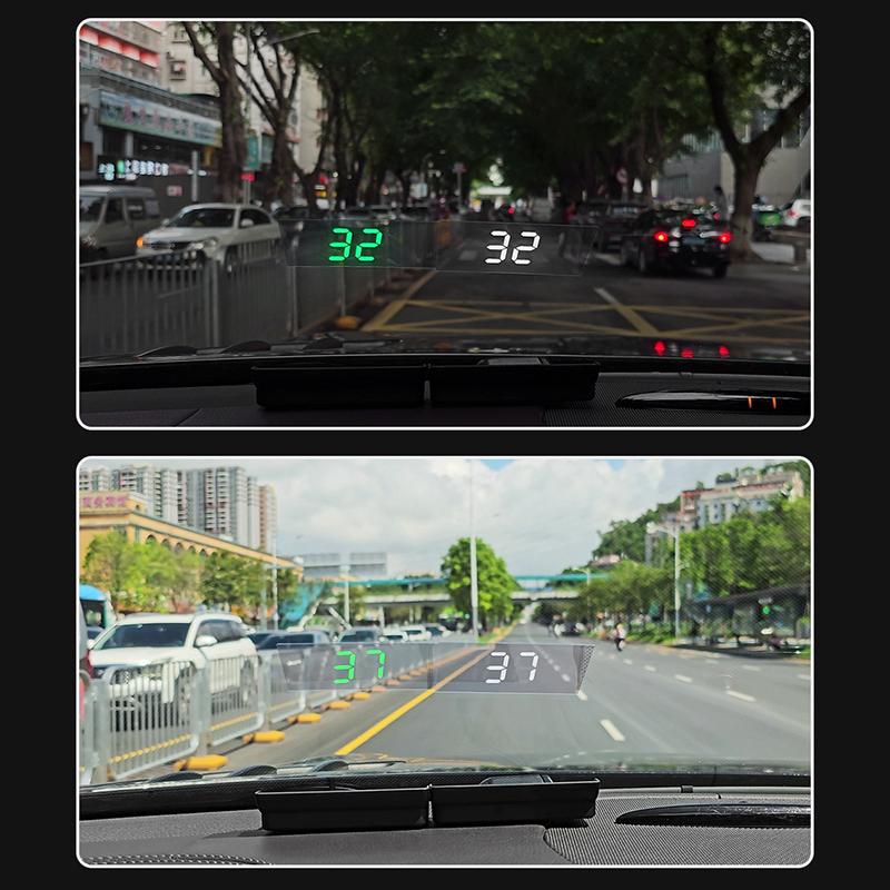 Car Digital Speedometer Head Up Display Vehicles Speed Gauge Hud Windshield Projector For Truck Gps Driving Assistance Tool