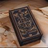 Wood Push Pull Tarots Card Storage Box Portable Card Container Astrology Trinkets Box Divination Card Storage Case