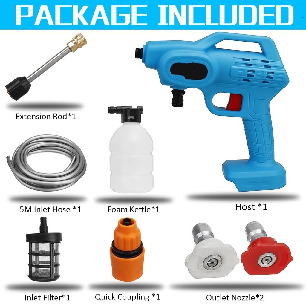 1800W 98VF Portable Cordless Water Jet Electric Car Washer High Pressure Car Washer