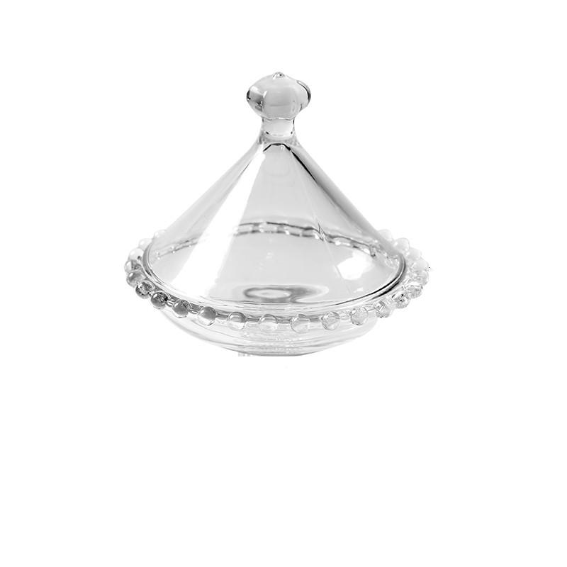 

Стеклянная десертная тарелка Высокий поднос Стеклянная крышка для торта Поднос для десерта Конусная полоска Фруктовая тарелка Крышка Лента Кухонный контейнер