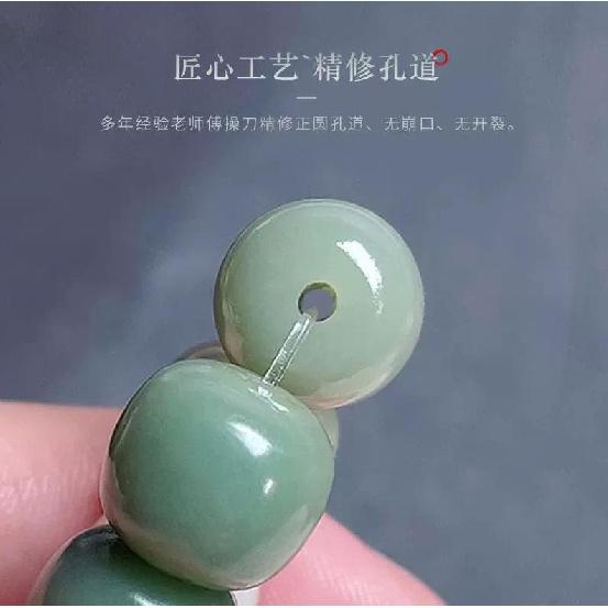 Lion Dance Gradient Bodhi White Jade Bodhi Bracelet Gentle and delicate Buddhist prayer beads bracelet made of Bodhi seeds