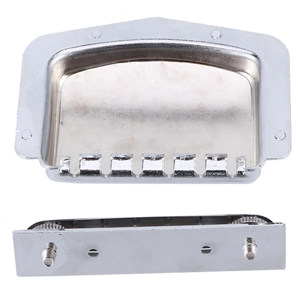 6 String Electric Guitar Adjustable Archtop Tailpiece Bridge Cover Plate AccessorySilver