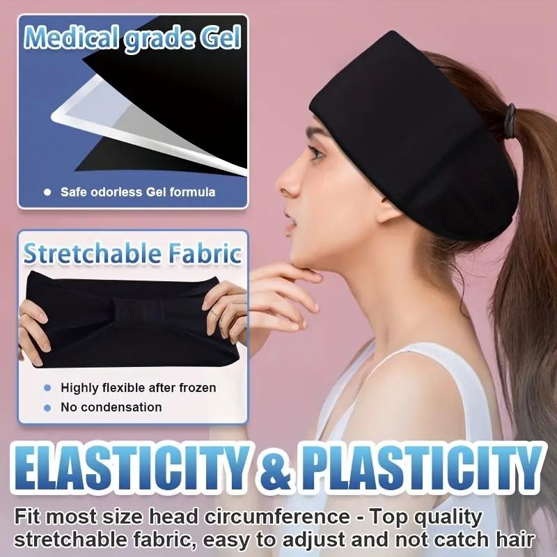 1pc Multipurpose Cooling Gel Headband For Headache Migraine, Neck Ice Pack, Gel Eye Mask For Puffy Eyes, Hangover, Tension And S