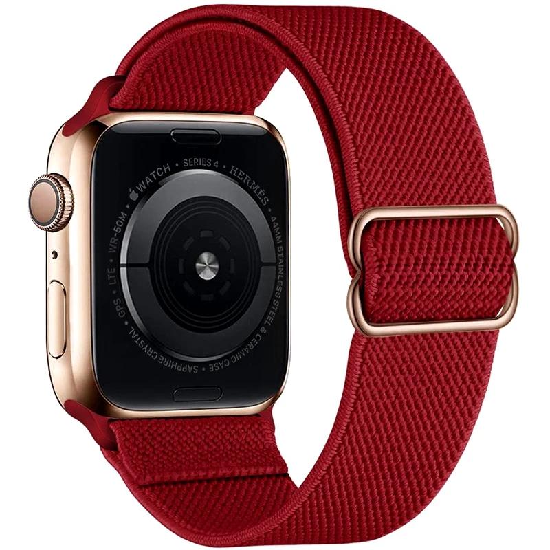Adjustable Nylon Loop Strap For Apple Watch Series Ultra 11 10 9 8 7 46mm 45mm 41mm Fabric Strap For Iwatch 6 5 4 SE 44mm 40mm
