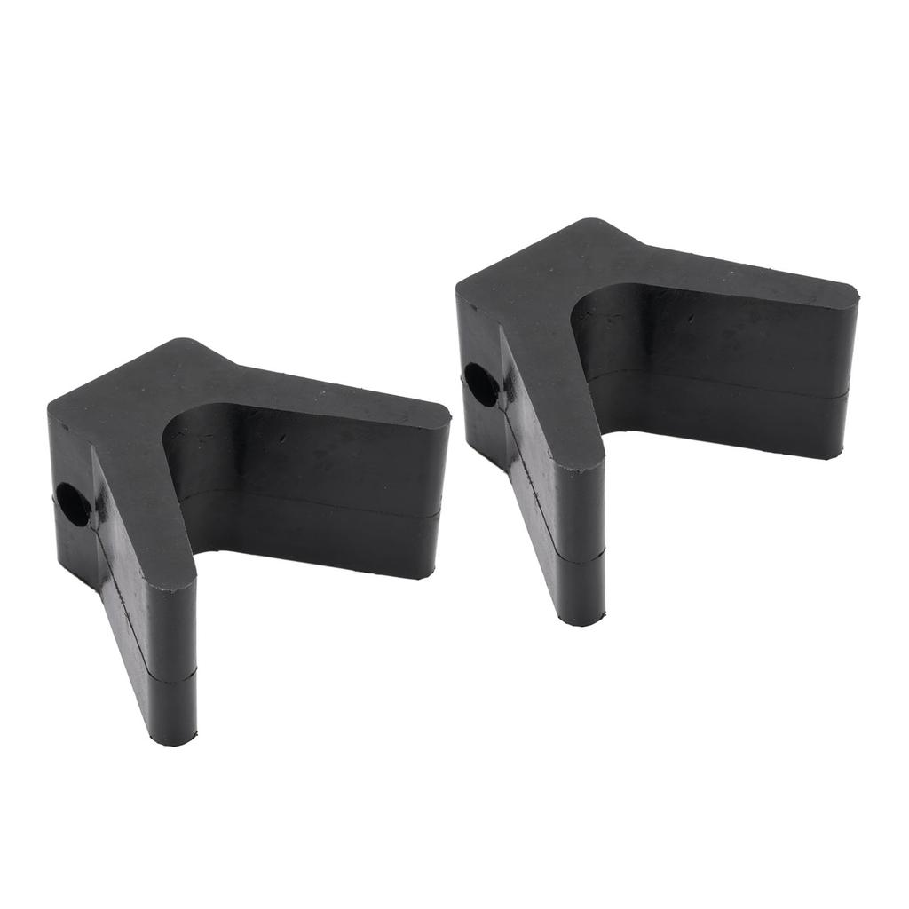 2 STÜCK Anhänger Boot V-Block Gummi Buganschlag Schwarz Marine V-Form Buganschlag 2 Zoll Breite 4 Zoll V-Spannweite 1 2 Zoll Befestigungsbohrung