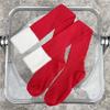 Classical Holiday Themed Cosplay Christmas Thigh High Long Socks for Women Plush Top Patchwork Over the Knee Stockings