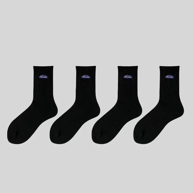 1/4 Pairs Men's Sports Socks Breathable Athletic Crew Socks for Running Gym Quick-Dry Comfortable Casual Socks Men Spring Summer