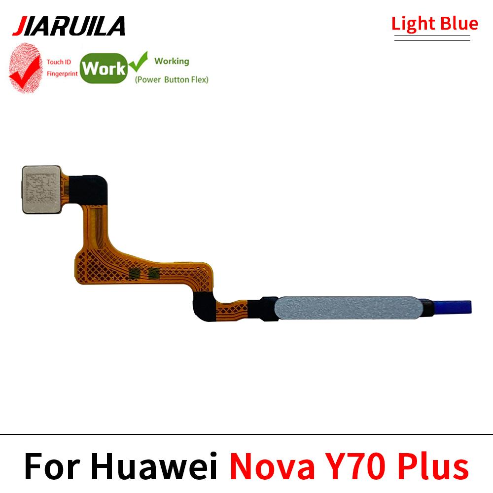Home Button For Huawei Nova Y71 Plus Y71 Fingerprint Sensor Home Return Key Menu Power Button Flex Ribbon Cable Black White Blue