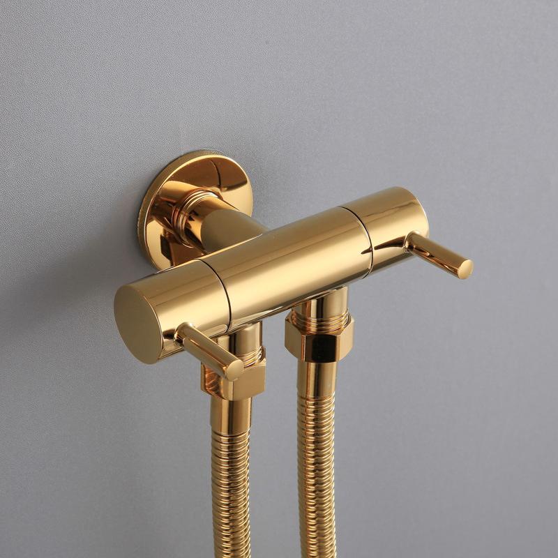 Bathroom  Bidet Sprayer Bidet Faucets Toilet Hand Spray Brass Bidet Set Toilet Bidet Sprayer Self Cleaning Shower Gold
