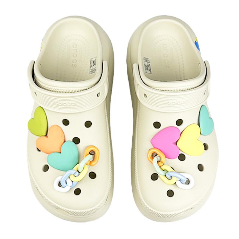 Crocs Crush Clog BNK Runaway Love Naughty Cute Cute Mengda Summer Hole Shoes Unisex Blue and White