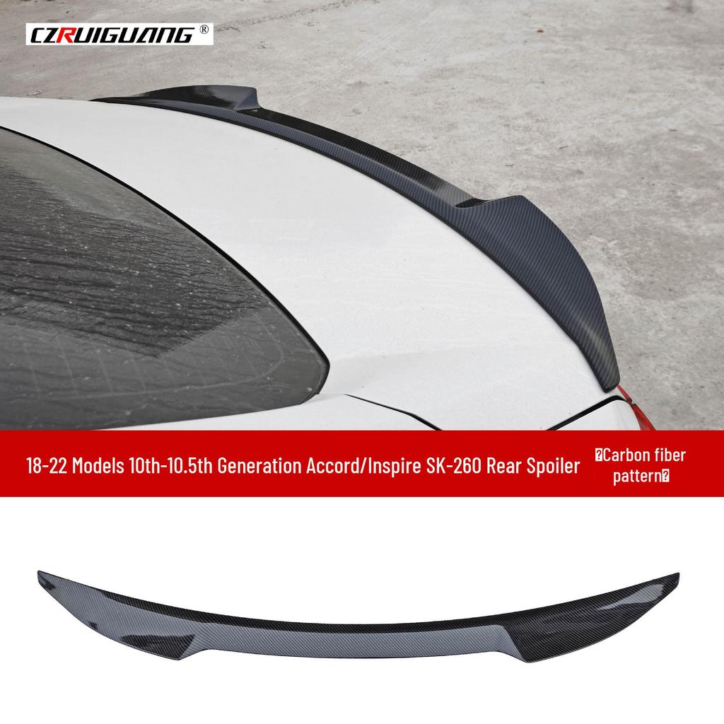 Compatible with 19 Honda Inspire/Accord Models: Front Lip, Side Skirts, Rear & Top Spoilers, Louvers Body Kit.