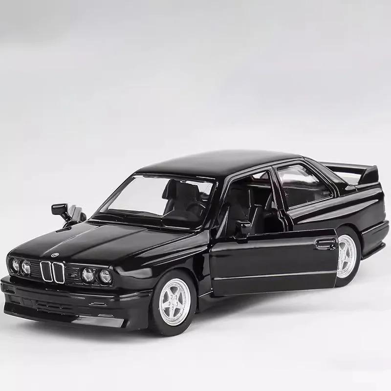 

Масштаб 1/36 BMW M3 1987 Игрушечные модели машинок Литые литые двери открываются и откидываются назад Ретро-модели машин для детей Подарочная коллекция для мальчиков чёрный