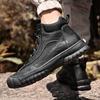 Fashion Mens Breathable Vintage Sneakers Male Hot Sale Basic Boots Men All-match Stylish Male Ankle Boots Leather Fashion Hiking Shoes