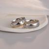 Japanese and Korean Couples' Gold Two-color Titanium Steel Rings, Men's and Women's Wedding