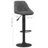 Dark Grey Velvet Bar Stool