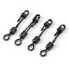 Carp Fishing Accessories: 2#-10# Matte Black Two-Way Side Line Rolling Swivel with Lock Snap Quick Clip