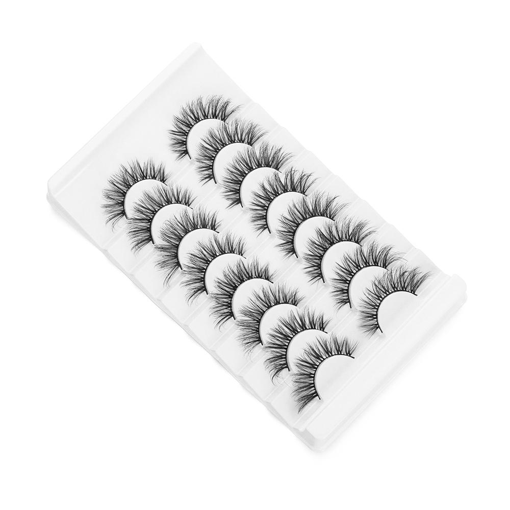 Multilayered Effect Wispies Fluffy False Eyelashes Full Volume Thick Eye Lash Extension 3D Mink