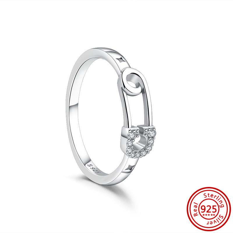 Argent Sterling 925 Cuivre Cœur Étincelant Zircon Flèche Vague Amour Éternel Infini Bagues de Couple Mariage Fiançailles Fête Zircon Cadeau