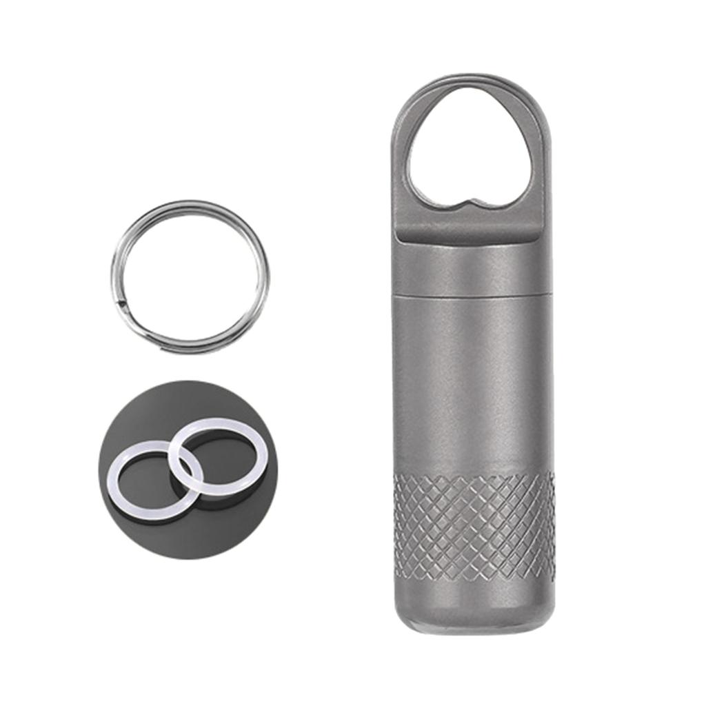 Pocket Pills Case Holder Waterproofs Titanium Pills Box Keychains Portable Seal Medicine Storage Bottles Enduring