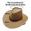 New Curved Brim Western Cowboy Hat Large Ethnic Top Hat Tibetan Style Roll Brim Cowgirl Cap for Women Men
